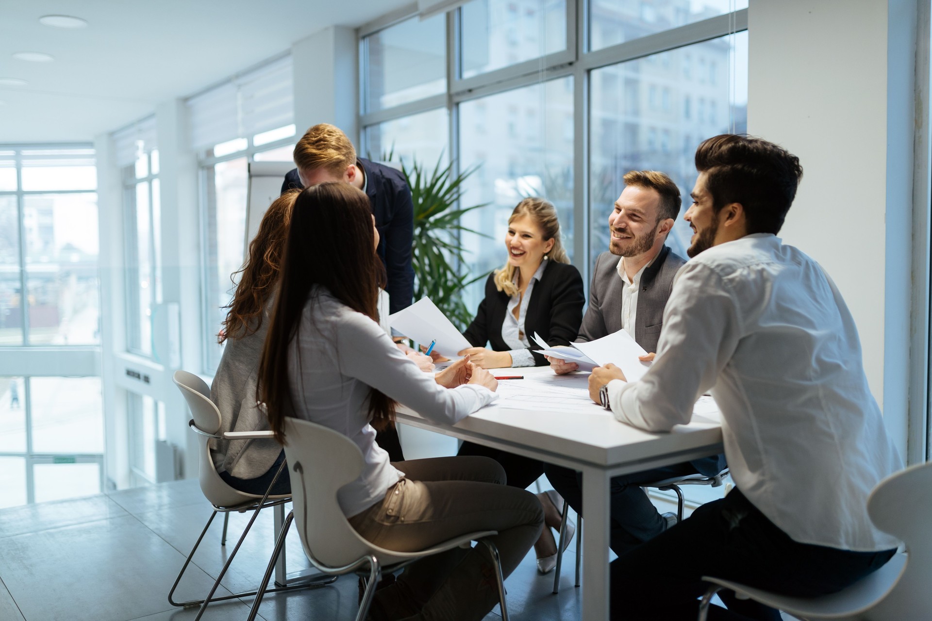 Group of business people collaborating in office